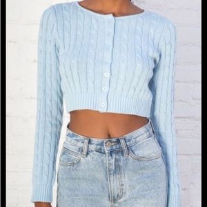 Brandy Melville Blue Athelia Knit Cardigan